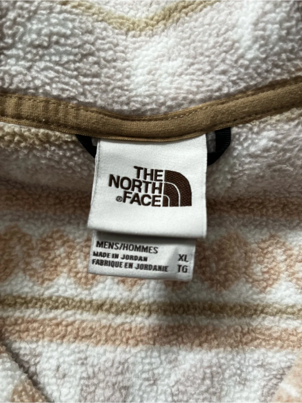 The North Face - Fair Isle Logo Print Fleece Hoodie - Size XL